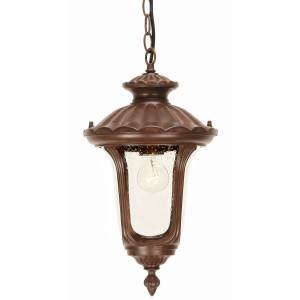 Lampa stropowa wisząca Elstead Lighting Chicago CC8-S IP44 1xE27 Stal Brązowy.