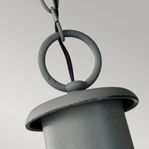 Lampa stropowa wisząca Elstead Lighting Chelsea Harbor FE-CHELSEAHBR8 IP23 1xE27 Aluminium Srebrny detal zawieszenia.