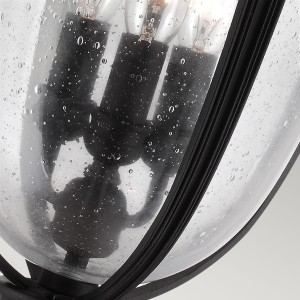 Lampa stropowa wisząca Elstead Lighting English Bridle przezroczysta osłona.