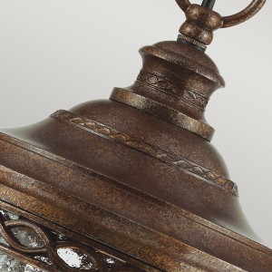 Lampa stropowa wisząca Elstead Lighting English Bridle FE-EB8-M-BRB IP23 brązowa stal.
