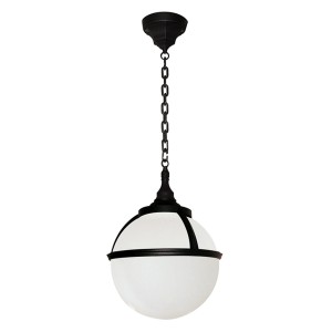 Lampa stropowa wisząca Elstead Lighting Glenbeigh GLENBEIGH-CHAIN czarna sferyczna.