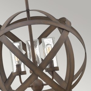 Lampa stropowa wisząca Elstead Lighting Carson HK-CARSON-3P IP44 3xE14 Stal Stalowy