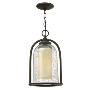 Lampa stropowa wisząca Elstead Lighting Quincy HK-QUINCY8-M IP23 1xE27 Aluminium Brązowy