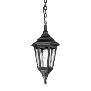 Lampa stropowa wisząca Elstead Lighting Kinsale KINSALE-CHAIN IP44 czarna.