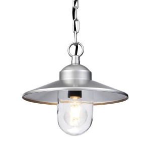 Lampa stropowa wisząca Elstead Lighting Klampenborg, stal srebrny.