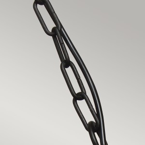 Lampa stropowa wisząca Elstead Lighting Klampenborg KLAMPENBORG8-BK łańcuch mocujący w kolorze czarnym.