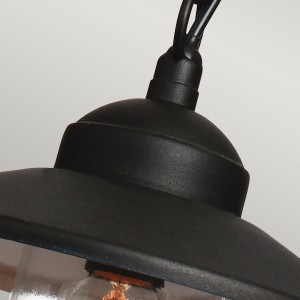 Lampa stropowa wisząca Elstead Lighting Klampenborg czarna.