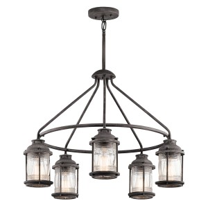 Lampa stropowa wisząca Elstead Lighting Ashland Bay stalowa 5xE27.