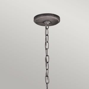 Lampa stropowa wisząca Elstead Lighting Ashland Bay KL-ASHLANDBAY8-S IP44 uchwyt i łańcuch.