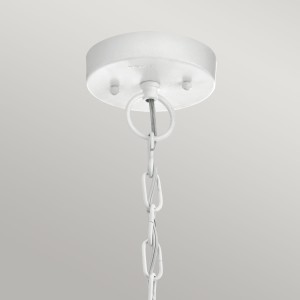 Lampa stropowa wisząca Elstead Lighting Beacon Square KL-BEACON-SQUARE8-WHT IP44 1xE27 – biały uchwyt i łańcuch.
