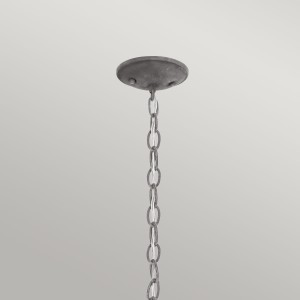 Lampa stropowa wisząca Elstead Lighting Bridge Point KL-BRIDGEPOINT8S IP44 1xE27 Stal Stalowy z łańcuchem montażowym.