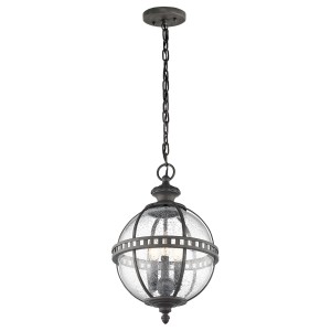Lampa stropowa wisząca Elstead Lighting Halleron KL-HALLERON-8M IP44 3xE14 stalowa