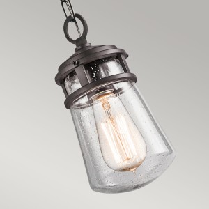 Lampa stropowa wisząca Elstead Lighting Lyndon KL-LYNDON8-S-AZ IP44 brązowa szkło.