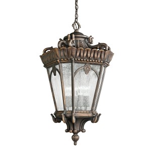 Lampa stropowa wisząca Elstead Lighting Tournai KL-TOURNAI8-M IP23 1xE27 Aluminium Brązowy.