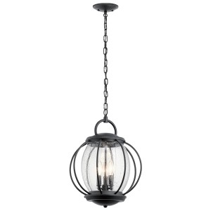 Lampa stropowa wisząca Elstead Lighting Vandalia KL-VANDALIA8-L IP44 3xE14 Stal Czarny