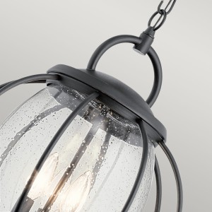 Lampa stropowa wisząca Elstead Lighting Vandalia KL-VANDALIA8-L IP44 3xE14 stal czarny.