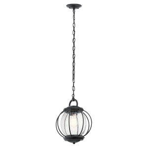 Lampa stropowa wisząca Elstead Lighting Vandalia KL-VANDALIA8-M IP44 1xE27 Stal Czarny