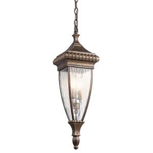Lampa stropowa wisząca Elstead Lighting Venetian Rain KL-VENETIAN8-M IP23 2xE14 Metal Brązowy