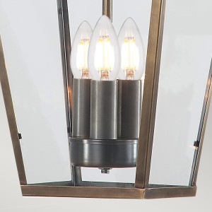 Lampa stropowa wisząca Elstead Lighting Mansion House 3xE14 Mosiądz.