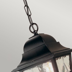 Lampa stropowa wisząca Elstead Lighting Norfolk NR9-BLK IP43 1xE27 Aluminium Czarny detal.