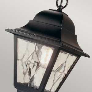 Lampa stropowa wisząca Elstead Lighting Norfolk NR9-BLK IP43 1xE27 Aluminium Czarny