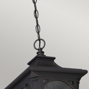 Lampa stropowa wisząca Elstead Lighting Bedford QZ-BEDFORD8-S, czarna, łańcuch.