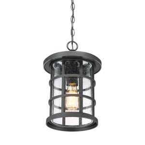 Lampa stropowa wisząca Elstead Lighting Crusade QZ-CRUSADE8-BLK IP44.
