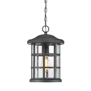 Lampa stropowa wisząca Elstead Lighting Crusade QZ-CRUSADE8-BLK IP44 1xE27 czarna.