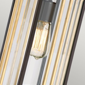 Lampa stropowa wisząca Elstead Lighting Goldenrod QZ-GOLDENROD8-M IP44 1xE27 Szkło Brązowy z bliska.