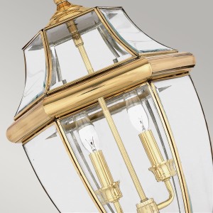 Lampa stropowa wisząca Elstead Lighting Newbury QZ-NEWBURY8-L-PB IP23 Mosiądz.
