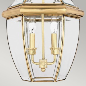 Lampa stropowa wisząca Elstead Lighting Newbury QZ-NEWBURY8-L-PB IP23 mosiądz 2xE14.