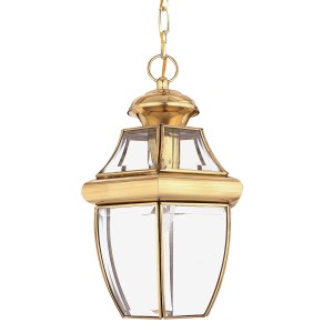 Lampa stropowa wisząca Elstead Lighting Newbury QZ-NEWBURY8-M-PB IP23 Mosiądz.