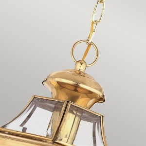 Lampa stropowa wisząca Elstead Lighting Newbury QZ-NEWBURY8-M-PB IP23 1xE27 Mosiądz