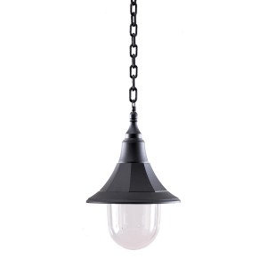 Lampa stropowa wisząca Elstead Lighting Shannon SHANNON-CHAIN IP44 1xE27 czarna tworzywo.