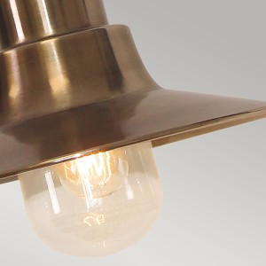 Lampa stropowa wisząca Elstead Lighting Sheldon SHELDON-CH-BR w kolorze mosiądzu z żarówką E27.