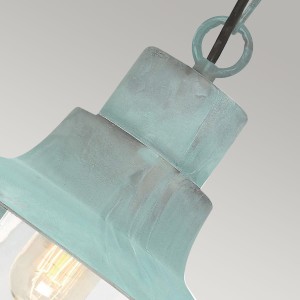 Lampa stropowa wisząca Elstead Lighting Sheldon SHELDON-CH-V IP44 mosiądz zielony.