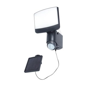 Naświetlacz LED Lutec Sunshine Solar z czujnikiem ruchu i panelem solarnym.