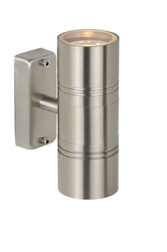 Lampa ścienna Nowoczesny kinkiet zewnętrzny Lucide Arne-Led 14867/11/12 IP44 2xGU10 Stal Srebrny