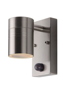 Kinkiet zewnętrzny z czujnikiem Lucide Arne-Led stal srebrny.