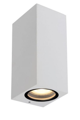 Lampa ścienna Nowoczesny kinkiet zewnętrzny Lucide Zaro 69800/02/31 IP44 2xGU10 Aluminium Biały
