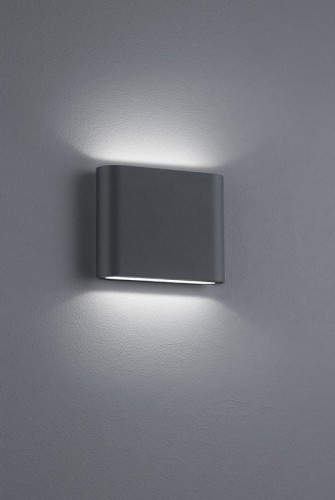 Lampa ścienna Kinkiet zewnętrzny LED Trio Thames Ii 227560242 IP54 2xLED Aluminium Szary
