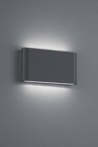 Lampa ścienna Kinkiet zewnętrzny LED Trio Thames Ii 227660242 IP54 2xLED Aluminium Szary