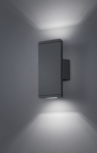 Lampa ścienna Kinkiet zewnętrzny LED Trio Colorado 228460242 IP54 2xLED Aluminium Szary