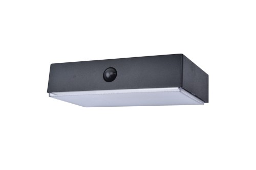 Lampa ścienna Kinkiet zewnętrzny z czujnikiem Lutec Fadi Solar 6939501330 IP44 1xLED Tworzywo Czarny