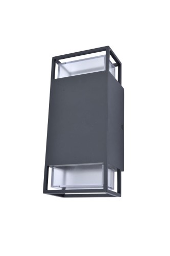 Lampa ścienna Nowoczesny kinkiet zewnętrzny Lutec Ridge 5107101118 IP54 1xGU10 Aluminium Szary