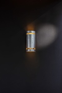 Nowoczesny kinkiet zewnętrzny Lutec Ran 5011701461 IP54 2xGU10 Metal Srebrny na ścianie.