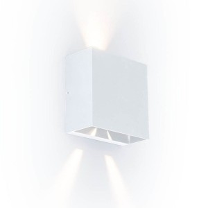 Lampa elewacyjna Lutec Gemini Beam 5104003032 IP54 1xLED Aluminium Biały