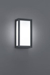 Lampa elewacyjna Trio Timok 228060142 IP54 1xE27 Aluminium Szary na ścianie
