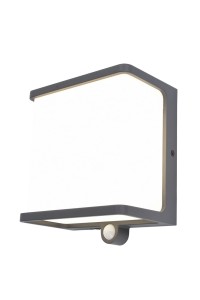 Lampa elewacyjna Lutec Doblo Solar z czujnikiem ruchu IP44, 1xLED, aluminium szary.