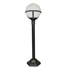 Lampa ogrodowa kula Elstead Lighting Glenbeigh GLENBEIGH-PILLAR IP44 czarna.